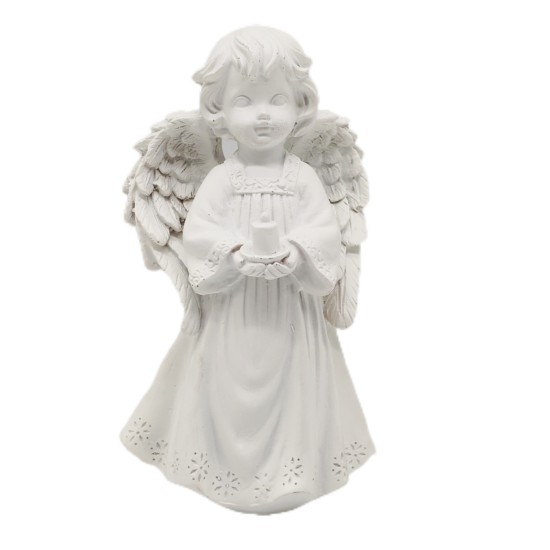 LED Resin Holding Candle Angel cold white light LED Resin Holding Candle Angel cold white light
