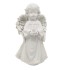 LED Resin  Holding Candle Angel cold white light