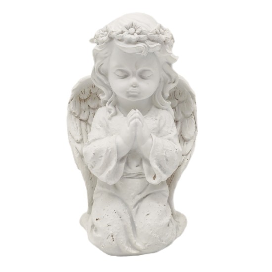Led Resin Flower Medium Angel Cold White Light 2xAA Battery Compartment Led Resin Flower Medium Angel Cold White Light 2xAA Battery Compartment