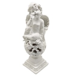 Led Hollow Ball Resin Reading Angel Cold White Light 2xAA Battery Compartment