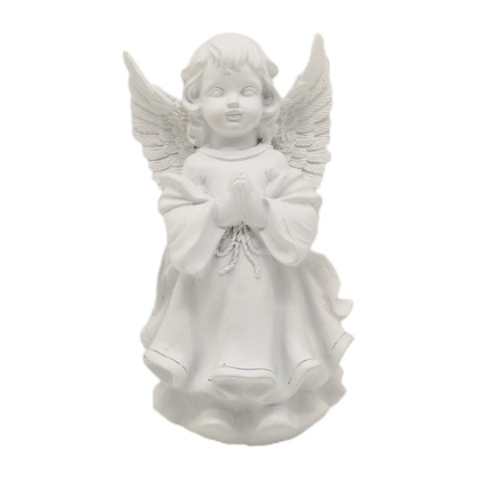 Led Resin Winged Wishing Angel Cold White Light 2xAA Battery Compartment Led Resin Winged Wishing Angel Cold White Light 2xAA Battery Compartment