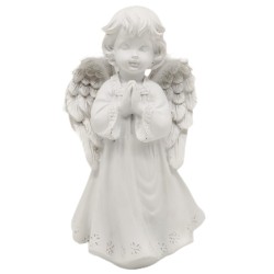 Led Resin Standing Wishing Angel Cold White Light 2xAA Battery Compartment
