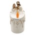 LED Holy Mother Father And Child Resin Warm Whight Light
