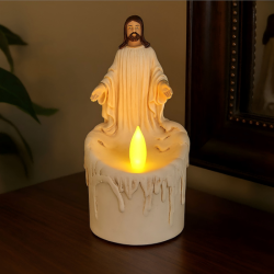 LED Religious Father Resin Warm White Light