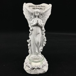 Resin Angel Candle Holder with Flower Vase