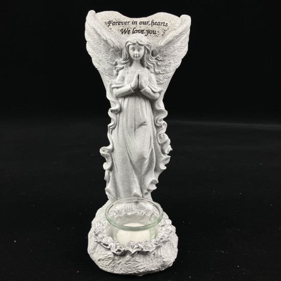 Resin Angel Candle Holder with Flower Vase Resin Angel Candle Holder with Flower Vase