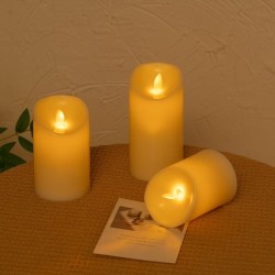 YASENN  Convex LED Candle with Normal – 1PCS Swaying Flame (15CM)