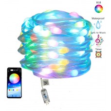 Smart LED 33FT 100L RGB Soft Wire /Vocal /Musical /Remote /Bluetooth APP /200+ Optional Function